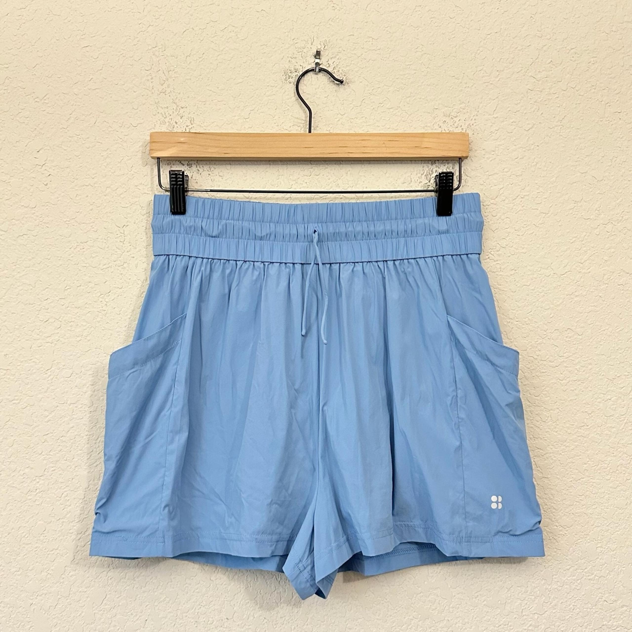SWEATY BETTY Circuit Workout Shorts Light Blue High Rise Athletic