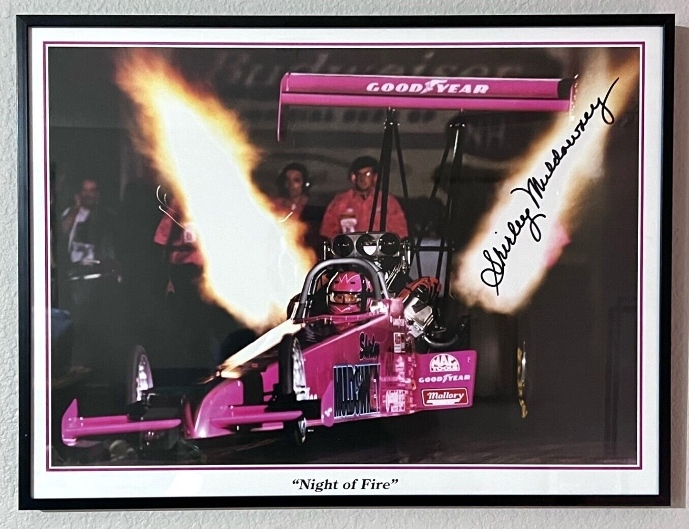 First Woman Muldowney Shirley Hand Signed Dragster Photo