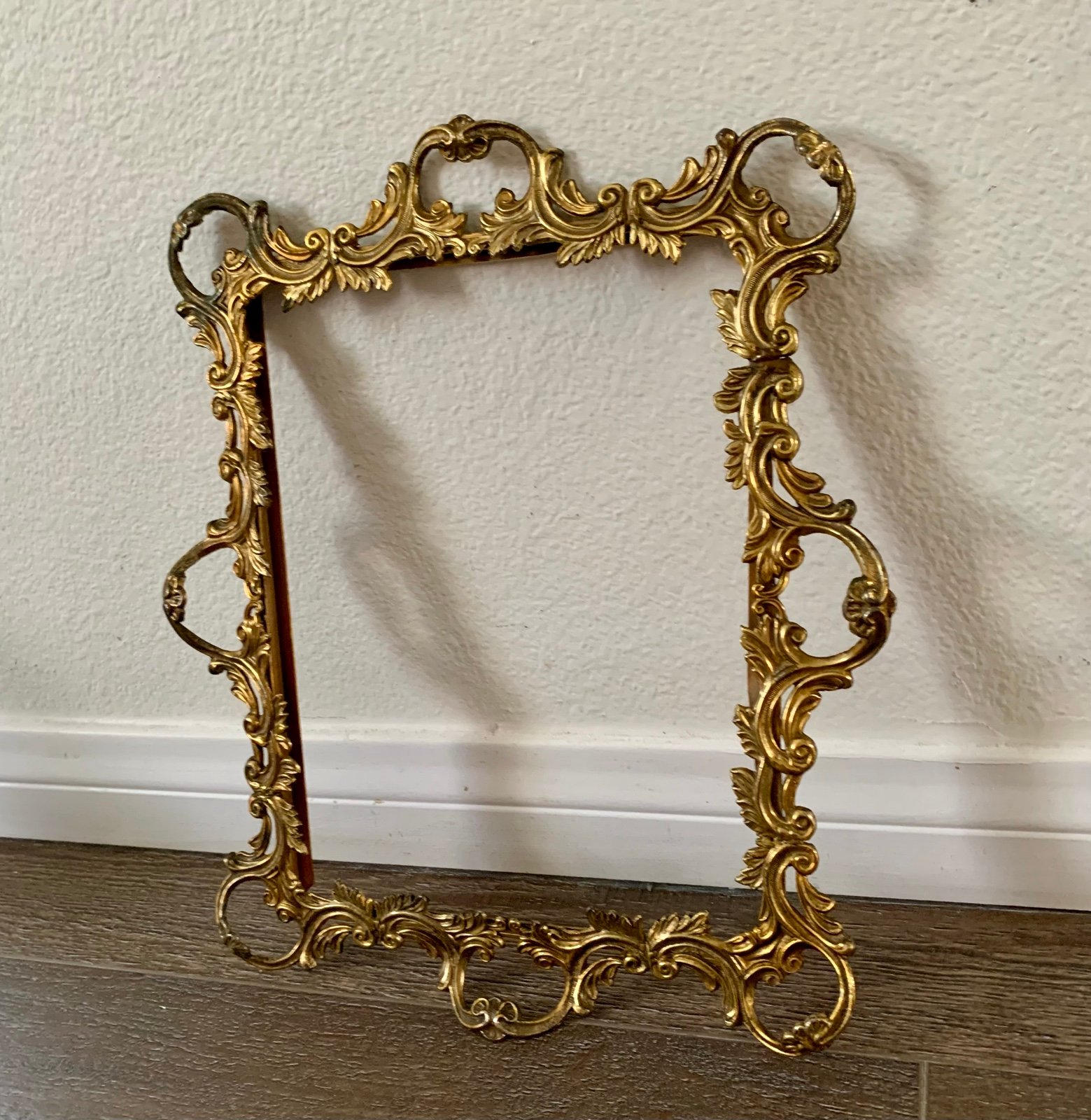 Vintage Brass Ornate Picture Frame 10/12 Inch
