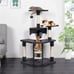 SMILE MART 48 Cat Tree with Condo and Scratching Post Tower, Dark Gray