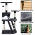 SMILE MART 48 Cat Tree with Condo and Scratching Post Tower, Dark Gray