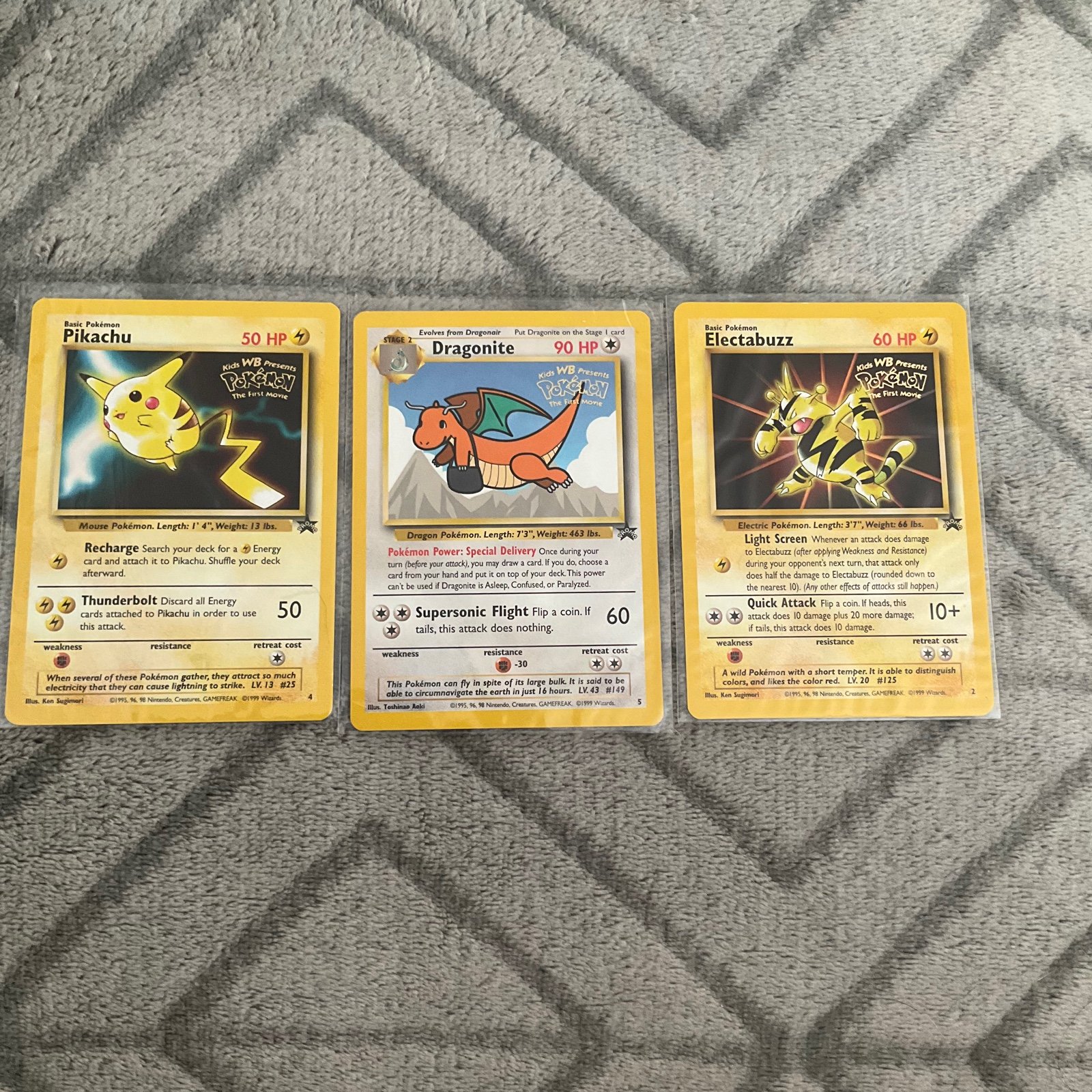 Pokemon Cards WB Pomo Movie 3 Pack Pikachu, Dragonite & Electabuzz