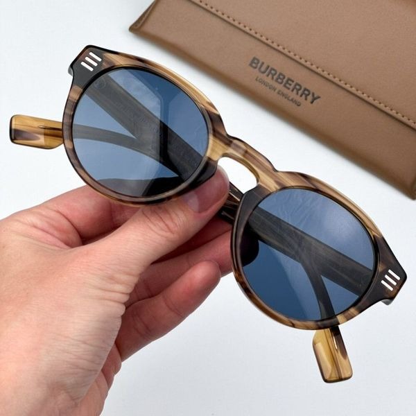 Burberry BE4404 409680 BRAND NEW Sunglasses Brown Dark Blue Square Unisex