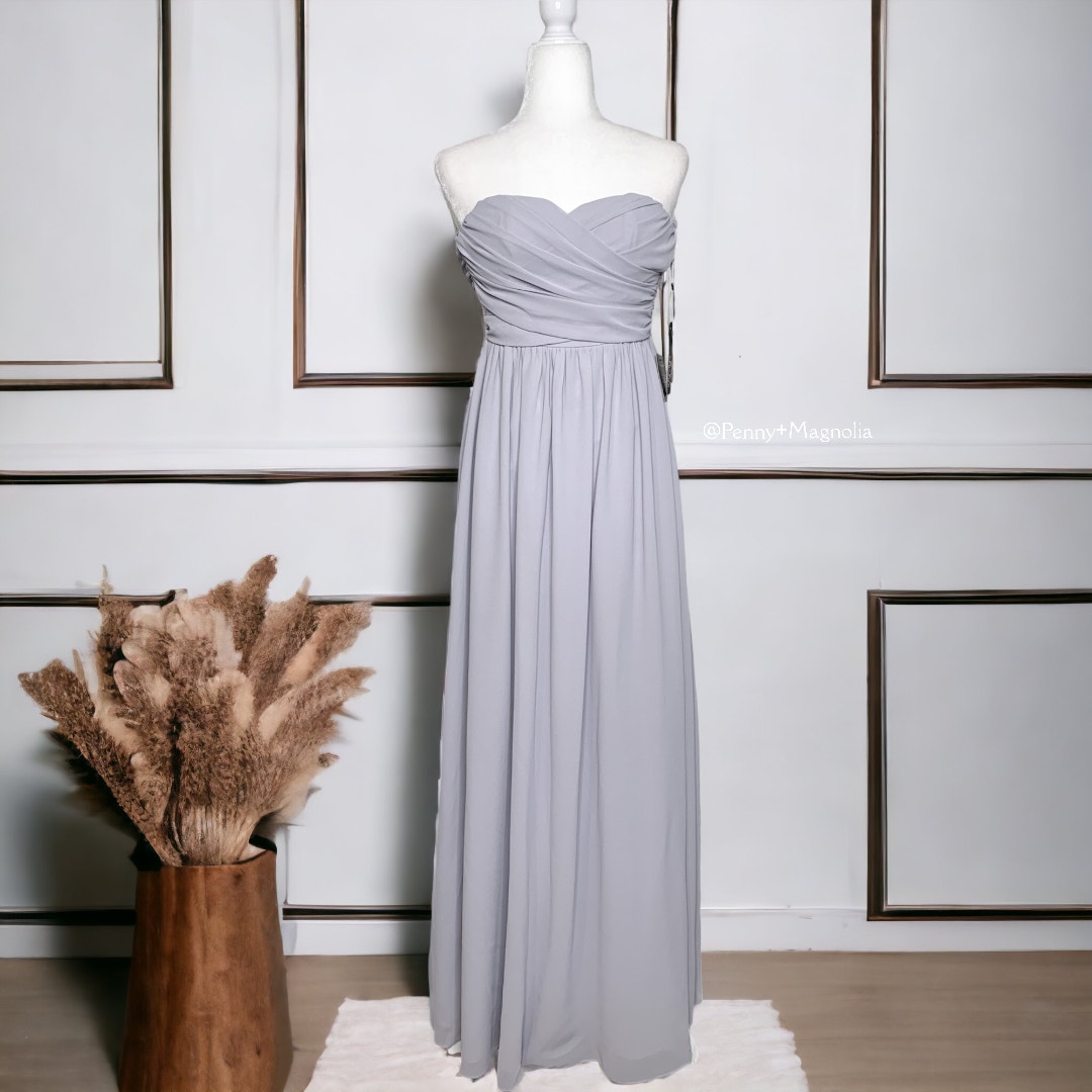 Lulus All Afloat Strapless Maxi Dress XS