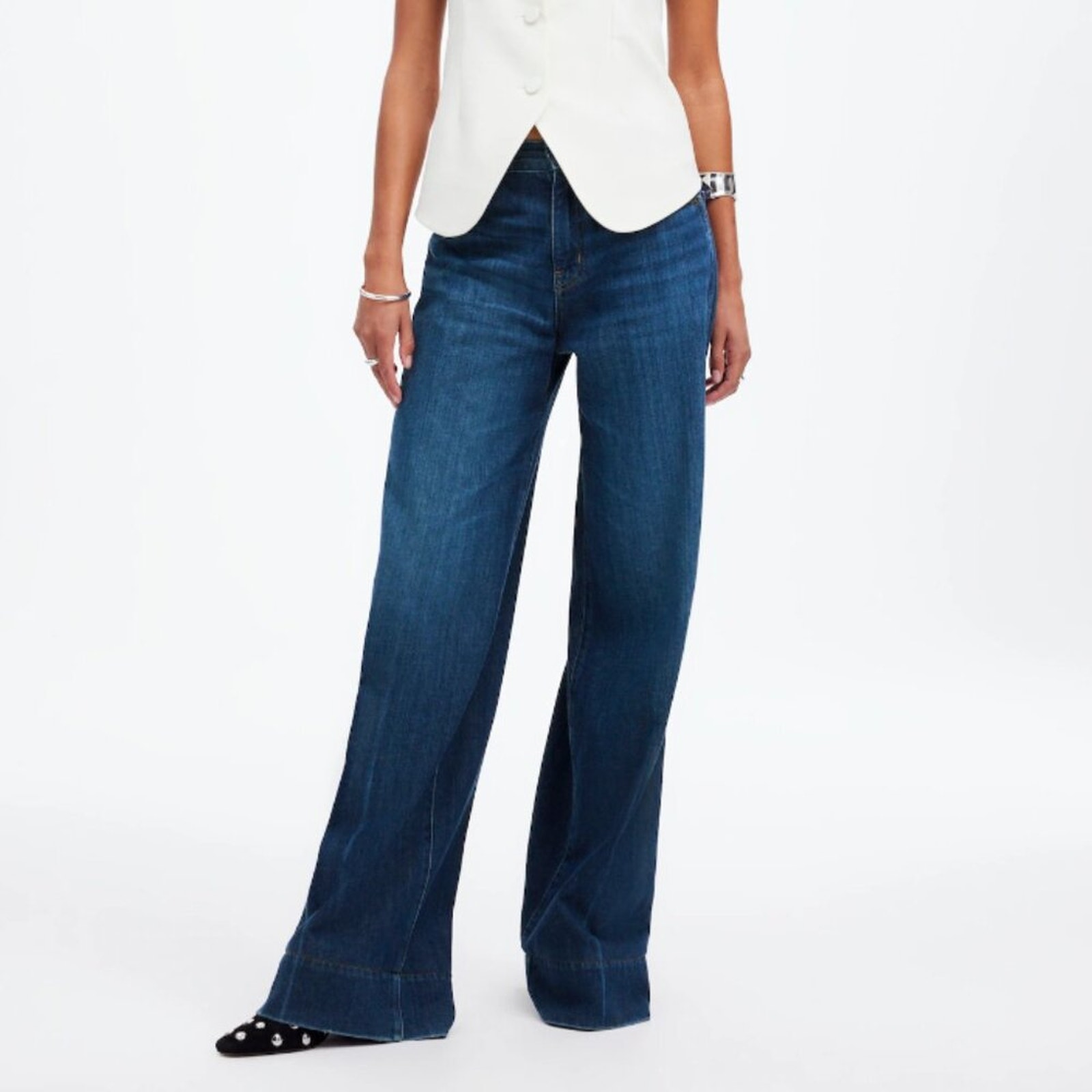 Madewell Jeans Womens Superwide-Leg Softdrape Denim Edition Ellsworth Wash 26