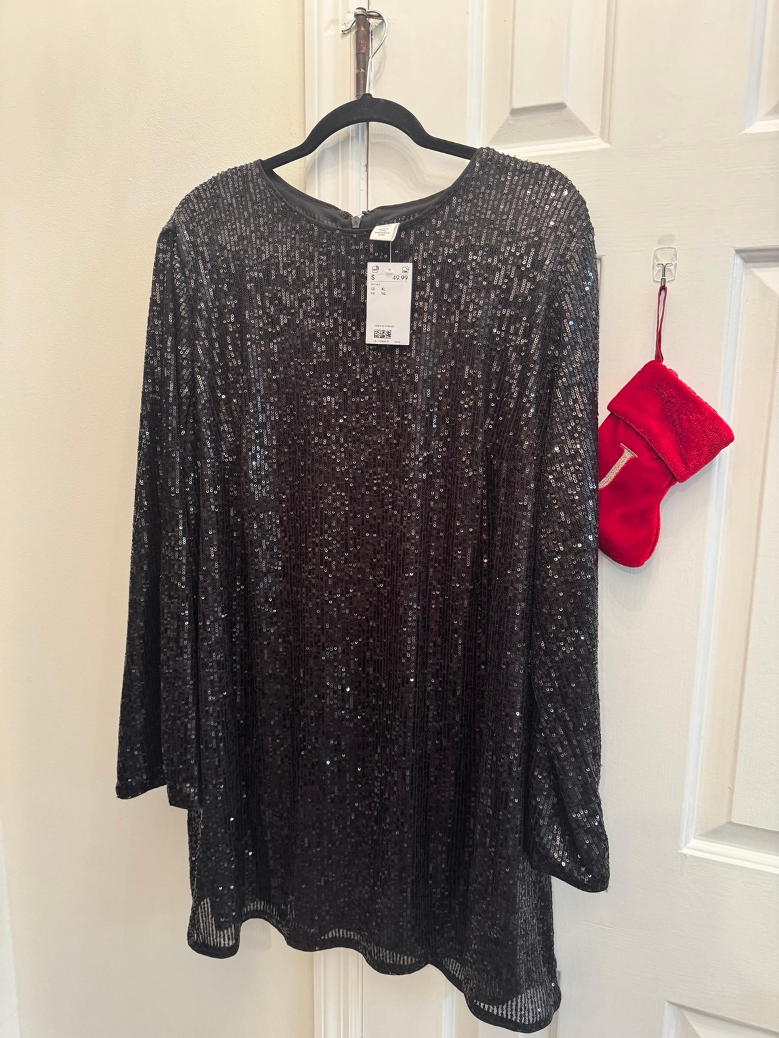 Black Sequined Dress