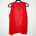 THEORY Apollonia Glint Cardigan Sweater Vest Red Orange Linen Blend size large