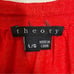 THEORY Apollonia Glint Cardigan Sweater Vest Red Orange Linen Blend size large