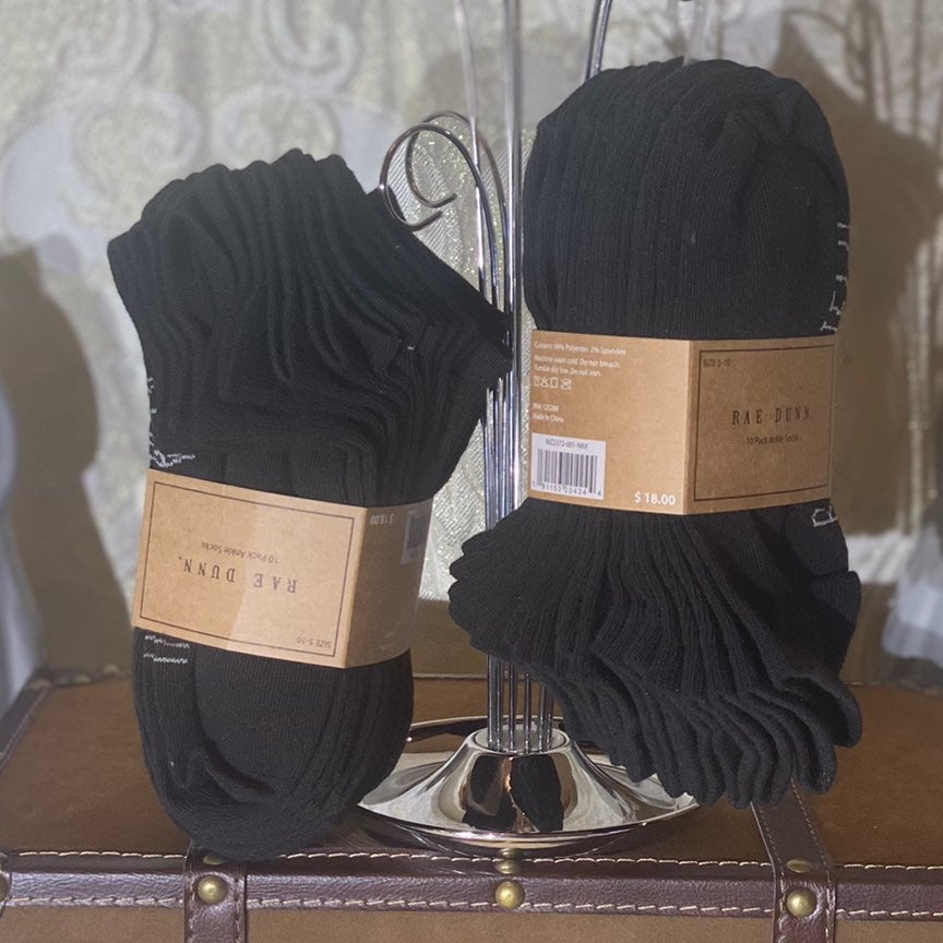 Rae Dunn 10 Pack Ankle Socks