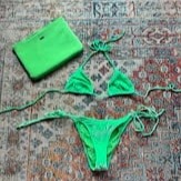 Triangl Velvet Bright Green Bikini