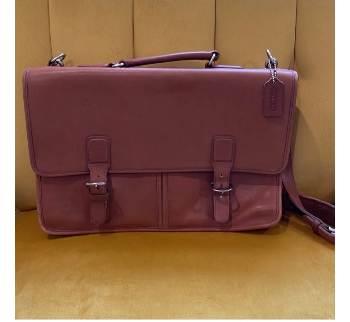 Coach leather briefcase women's sale
