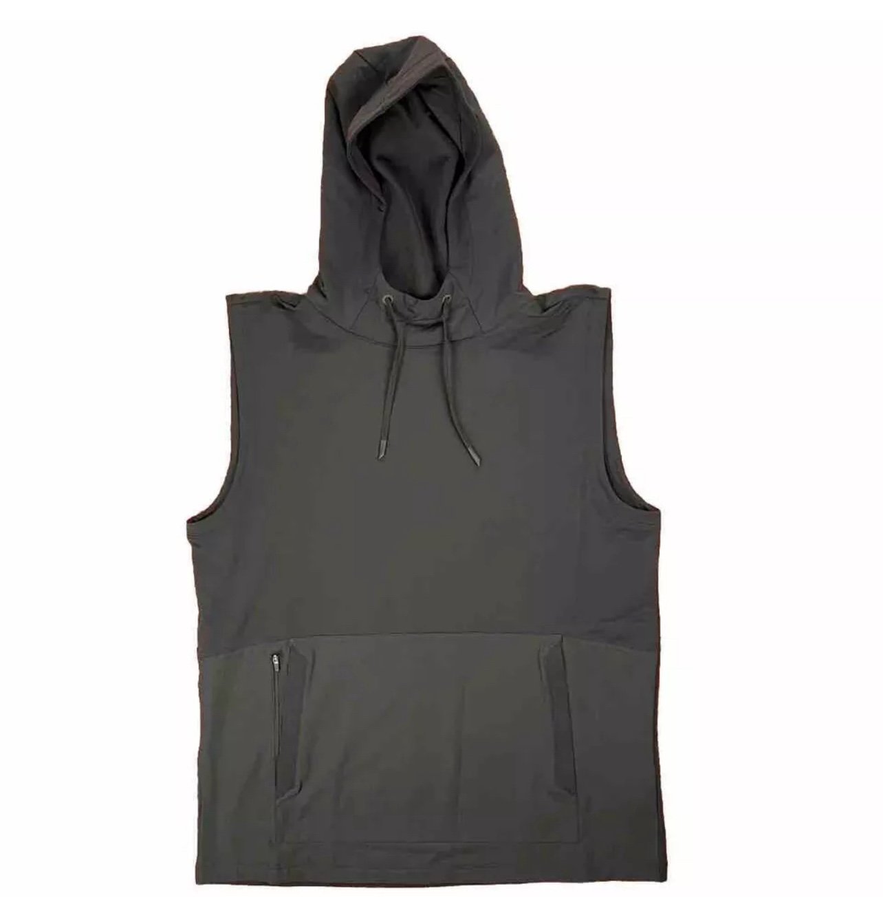 BRADY Brand Mens LARGE Combo Train Ink Black Hooded Training Vest NEW