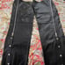 WILSON LEATHER pant chaps size Large, adjustable waist band with buckle and tie,