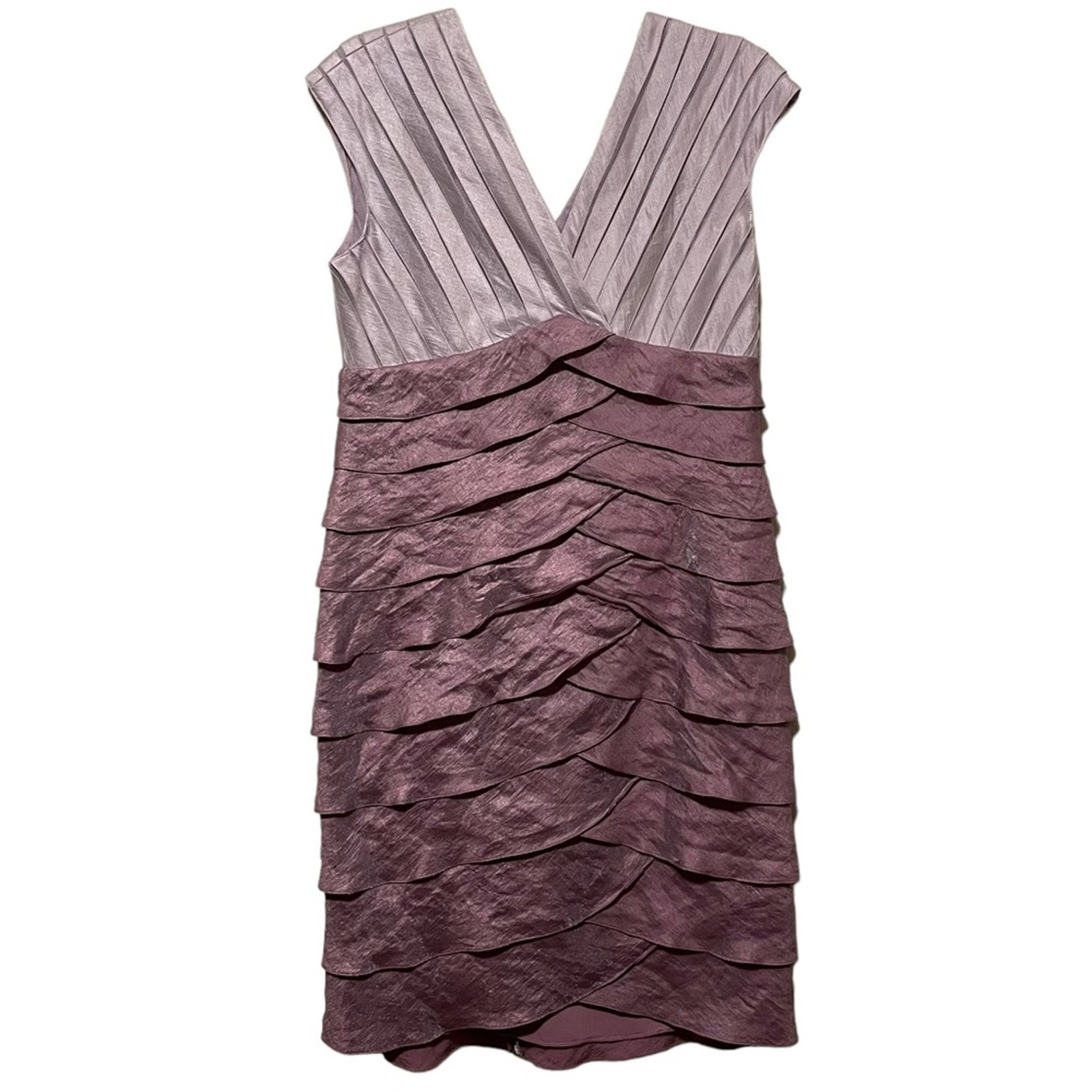 Adrianna Papell Layered Lavender Sleeveless Dress