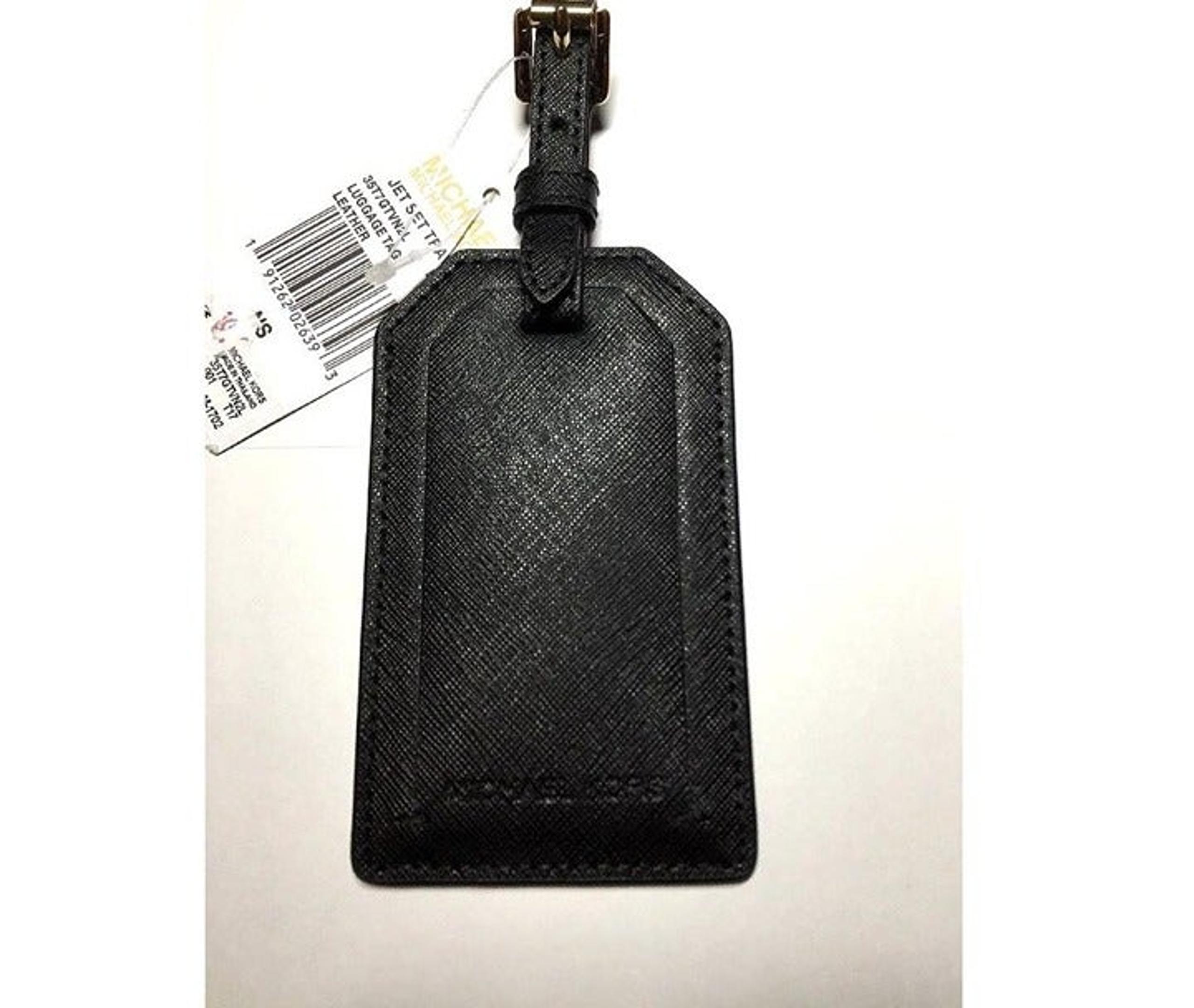 Michael Kors Black Jet Set Travel Luggage Tag 35t7gtvn2b