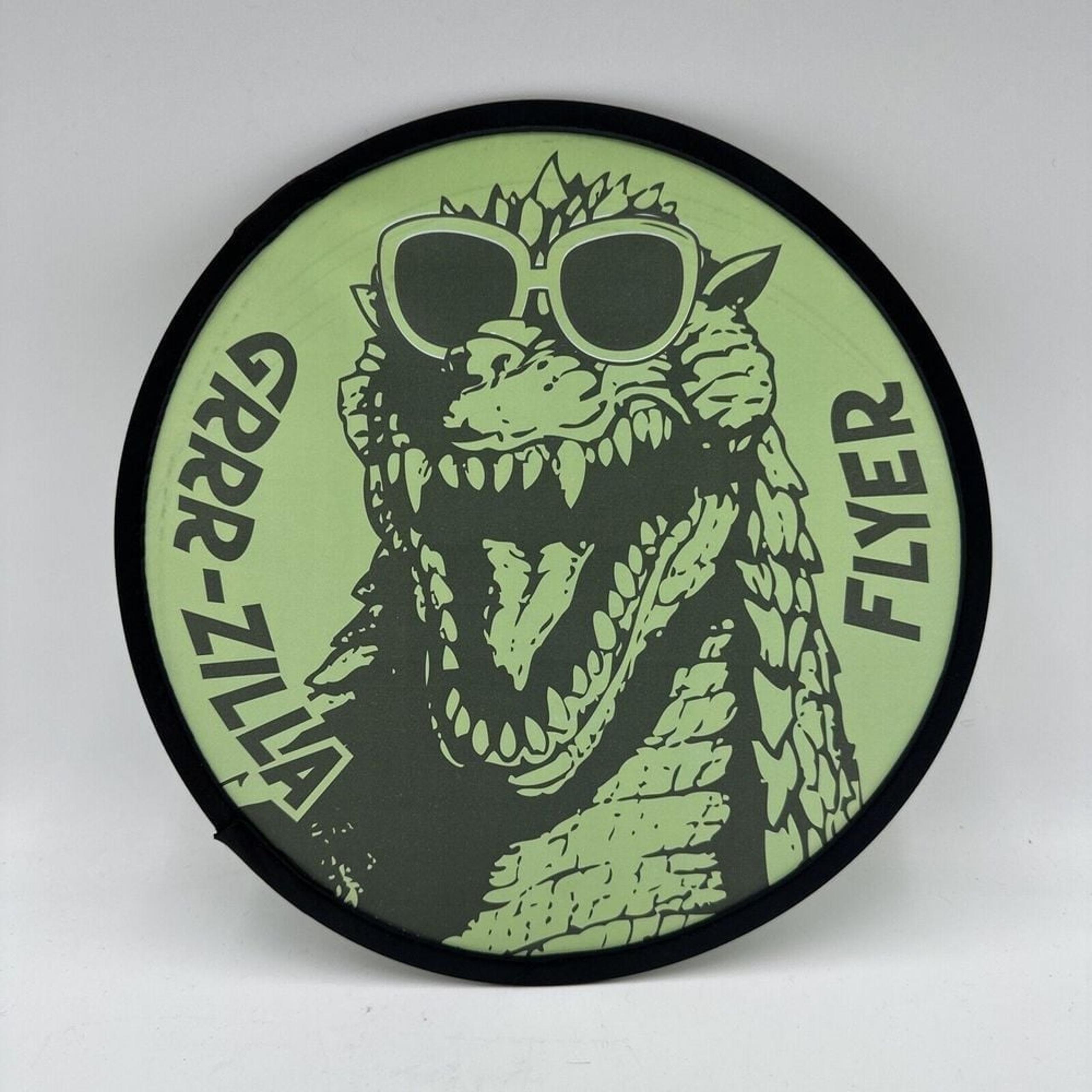 Grrr-Zilla Flyer Nylon Frisbee-Lightweight Great Condition Indoor/Outdoor Green