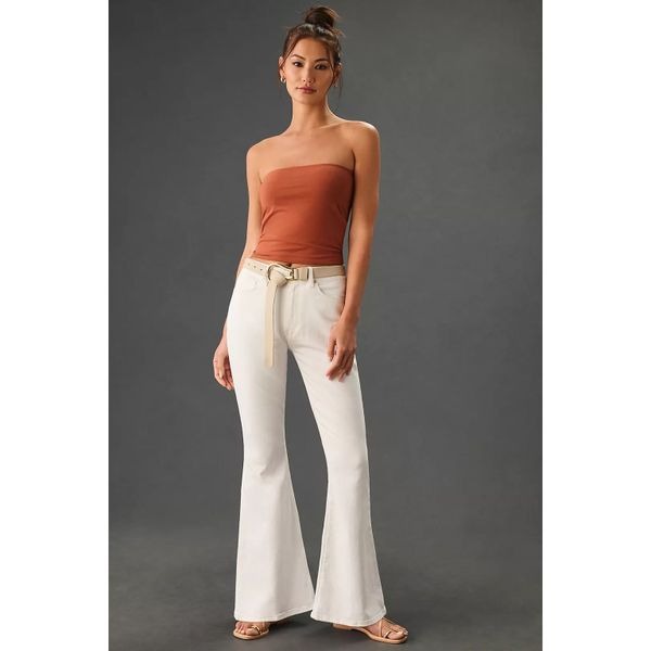 NWT Hudson Holly High-Rise Flare Jeans White Size 32
