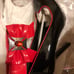 Vampire Black Patent Leather Ankle Strap Bow Stiletto Heels Pumps cosplay