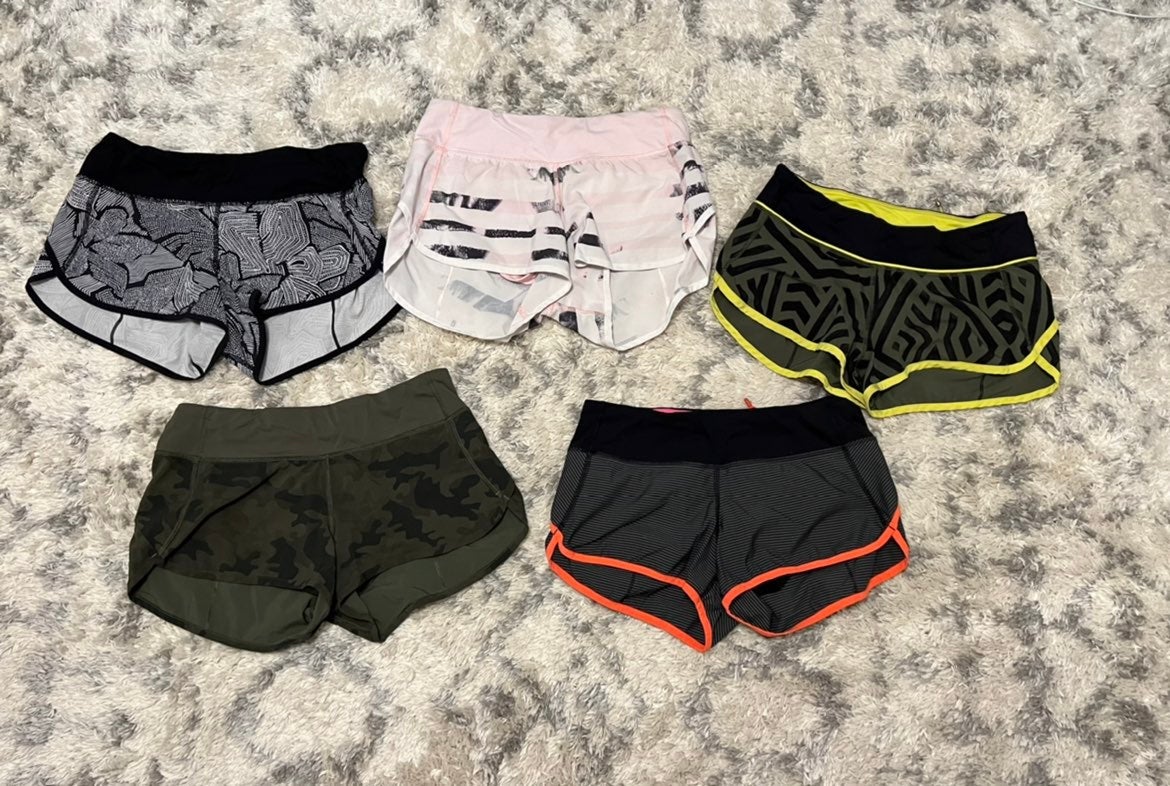 Lululemon Size 4 Speed Short Bundle