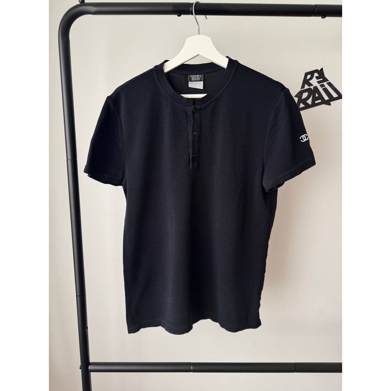Chanel CC Logo Uniform Black Polo Shirt
