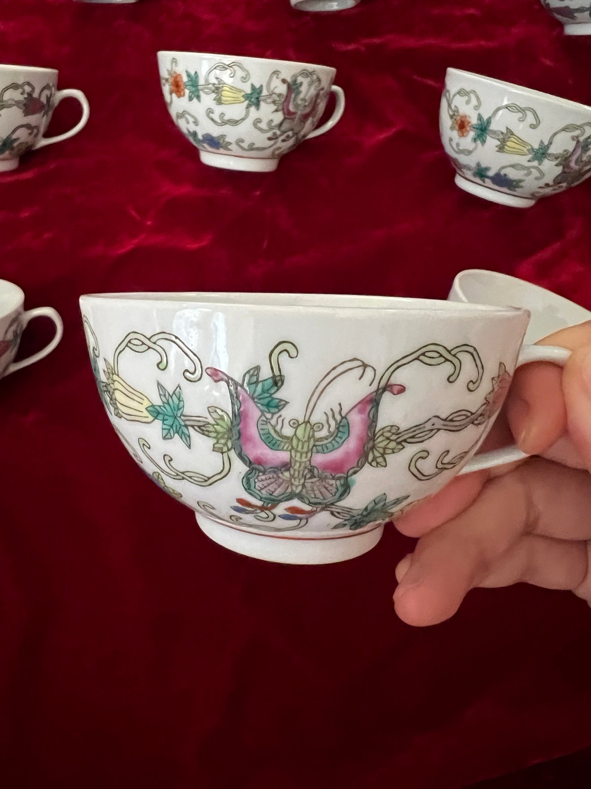 JINGDEZHEN TEA CUPS 11pc