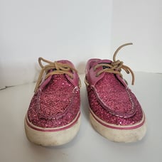 Vintage Sperry Top-Sider Women's 8.5M Glittery Pink Boat Shoes
