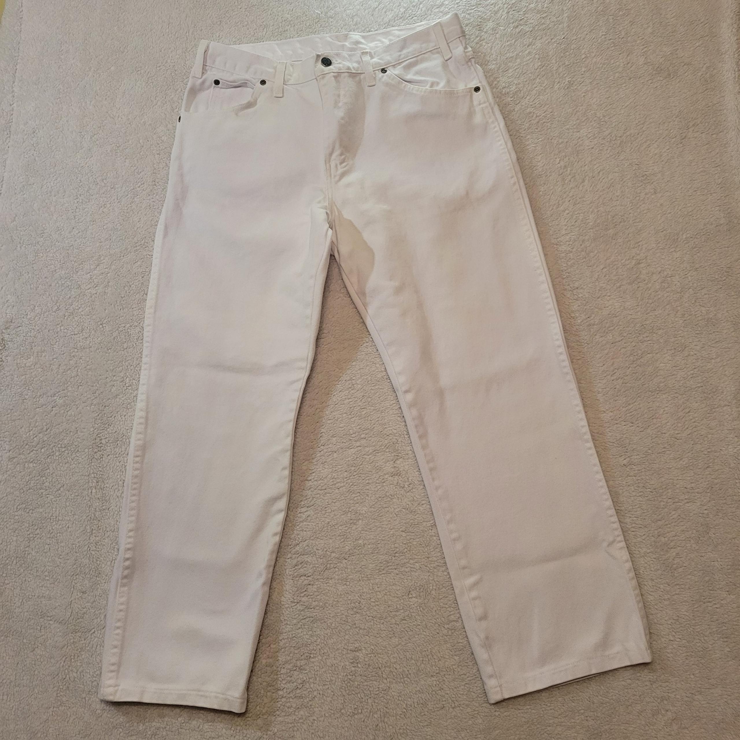 Vintage Dickies Jeans 32 x 28L High Rise Bootcut White #0116