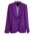 Smythe Womens Pintuck Blazer Size 6 Violet Linen Blend Single Button