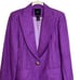 Smythe Womens Pintuck Blazer Size 6 Violet Linen Blend Single Button