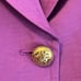 Smythe Womens Pintuck Blazer Size 6 Violet Linen Blend Single Button