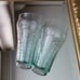 Vintage Coca Cola Green Pebble Frosted Glass Set of 2