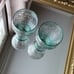 Vintage Coca Cola Green Pebble Frosted Glass Set of 2