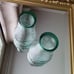 Vintage Coca Cola Green Pebble Frosted Glass Set of 2