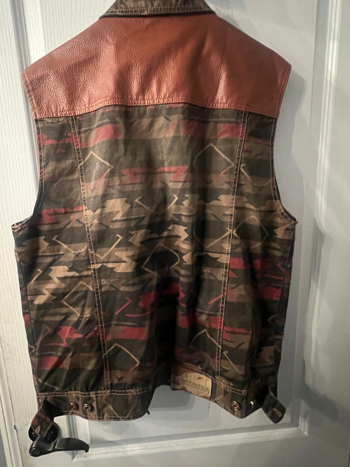 mens leather vest