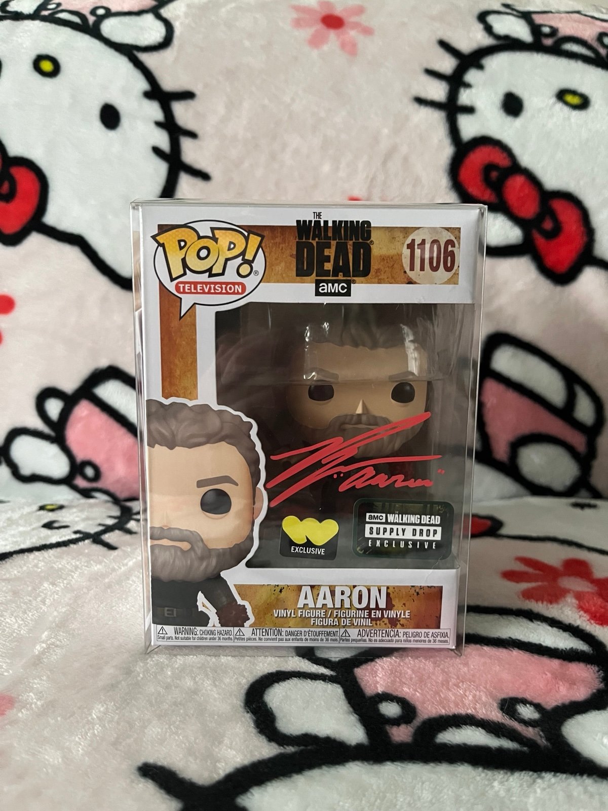 Ross Marquand as Aaron in The Walking Dead (JSA) Signed Funko Pop #1106