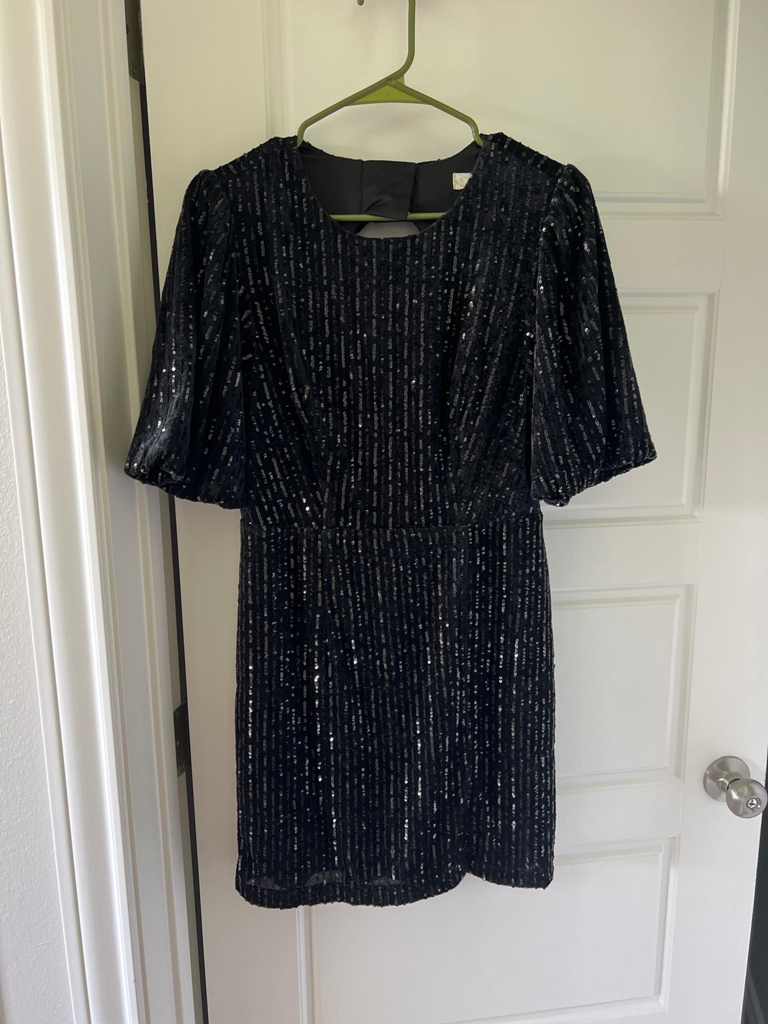 Black velvet and sequins dress women’s size medium