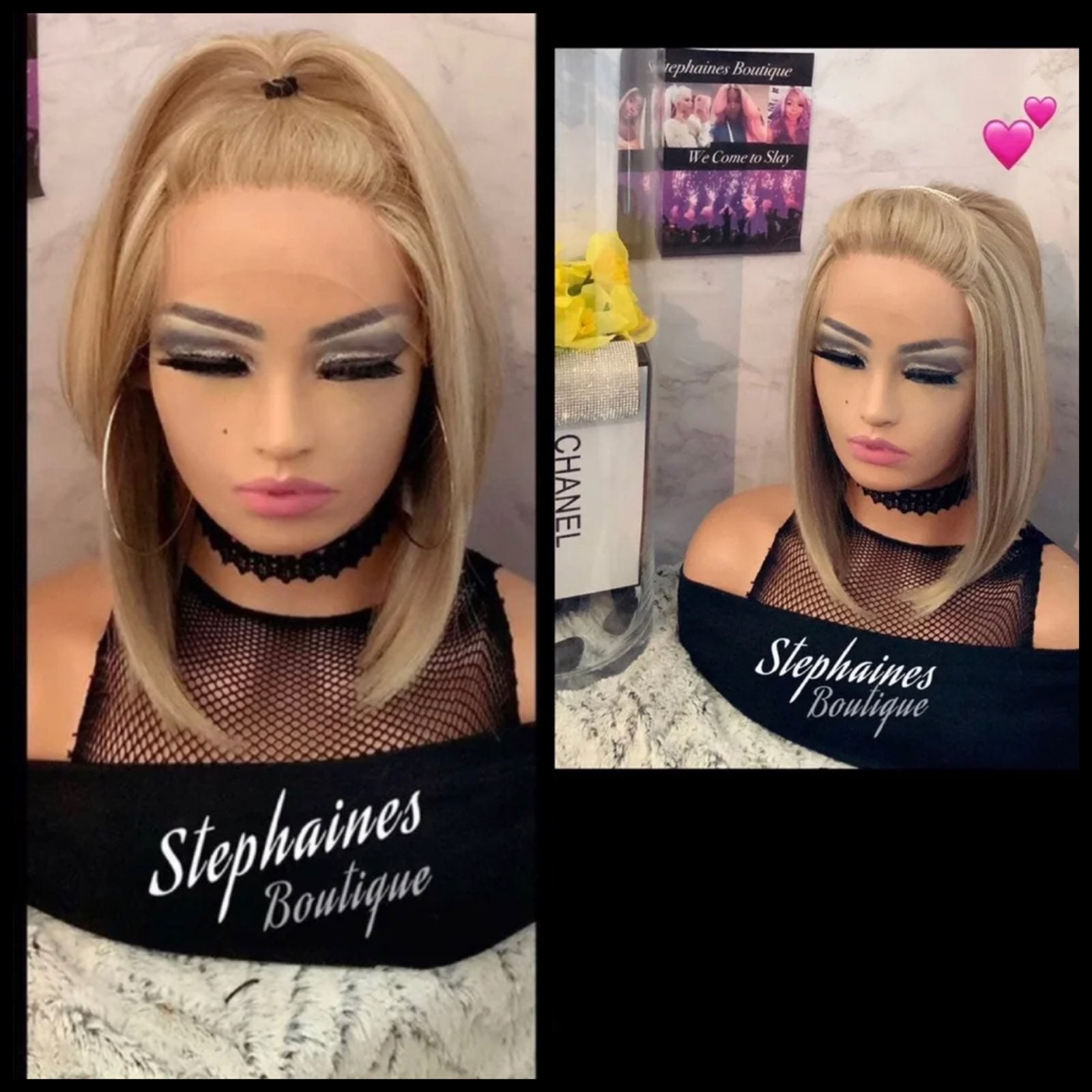 Human Hair blended lace front wig