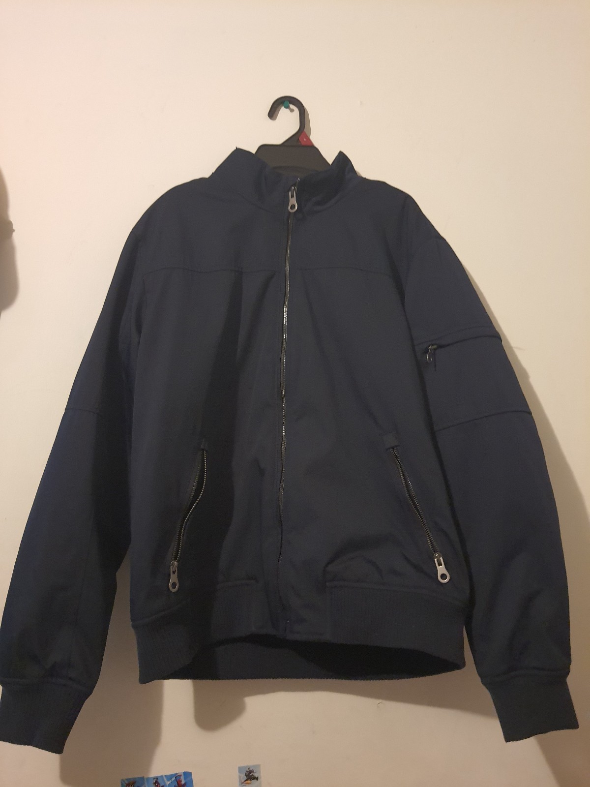 Banana Republic Jacket Mens Medium Navy Blue Flight Bomber Military Preppy