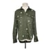 Joie “Hayfa” Military Green Button Front Floral Embellished Shirt size XS
