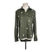 Joie “Hayfa” Military Green Button Front Floral Embellished Shirt size XS