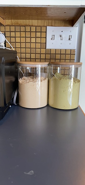 Set of 2 Large Glass Food Storage jar, 100 FL OZ (3000ml) Glass Flour Canister