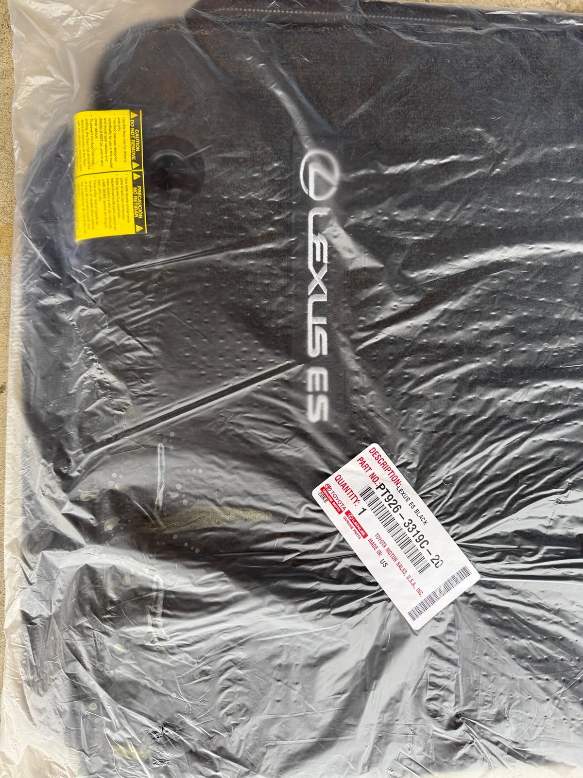 Lexus ES350 Car Floor Mats - NEW - OEM | Black