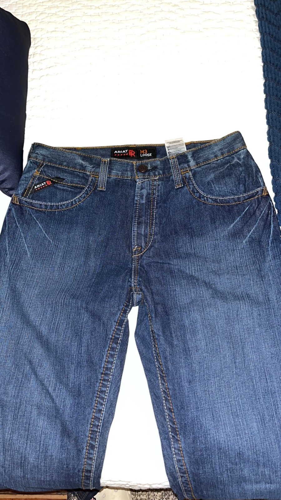 34x38 Mens Ariat FR Flame Resistant M3 Jeans Straight Leg Loose (OPEN TO OFFERS)