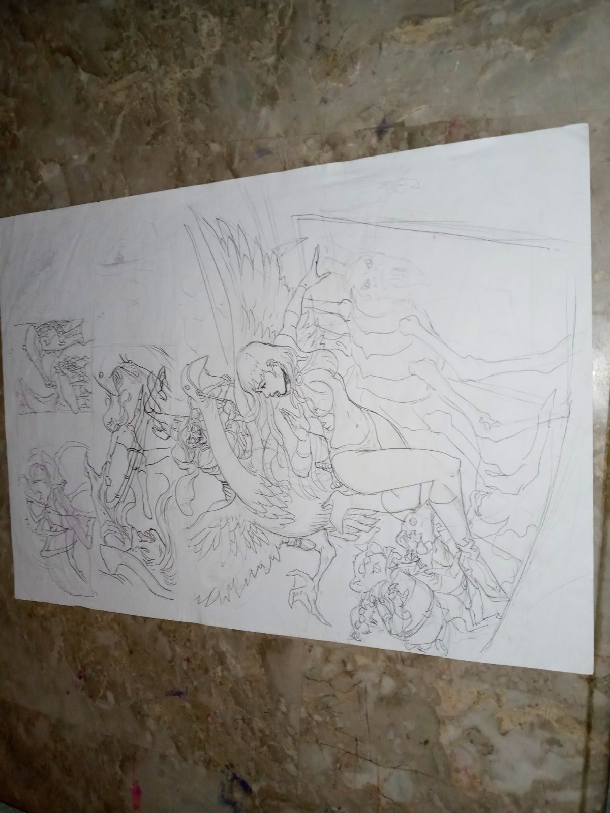 Original comic art witch