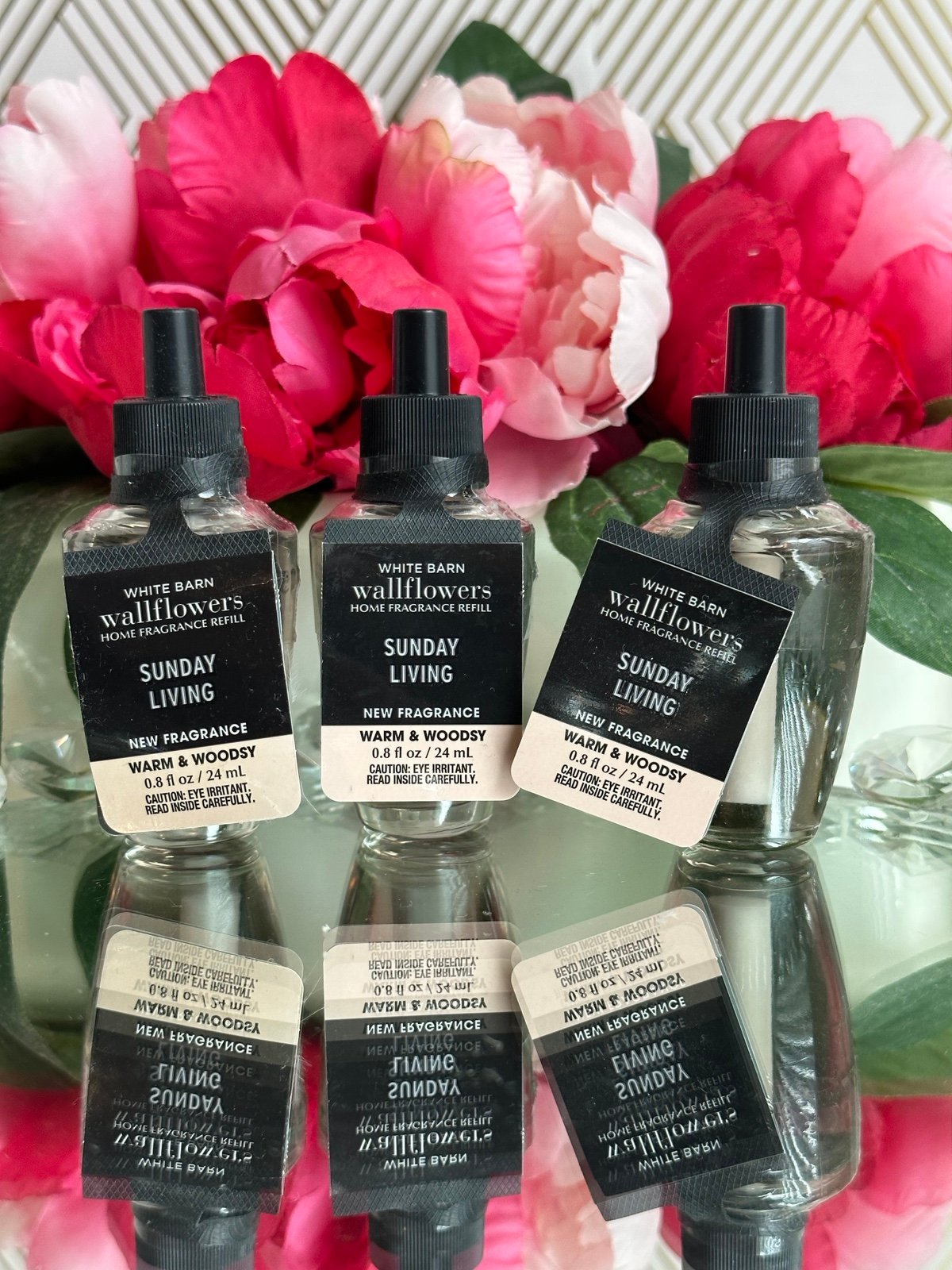 Bath Body Works Sunday Living wallflower Refill X3