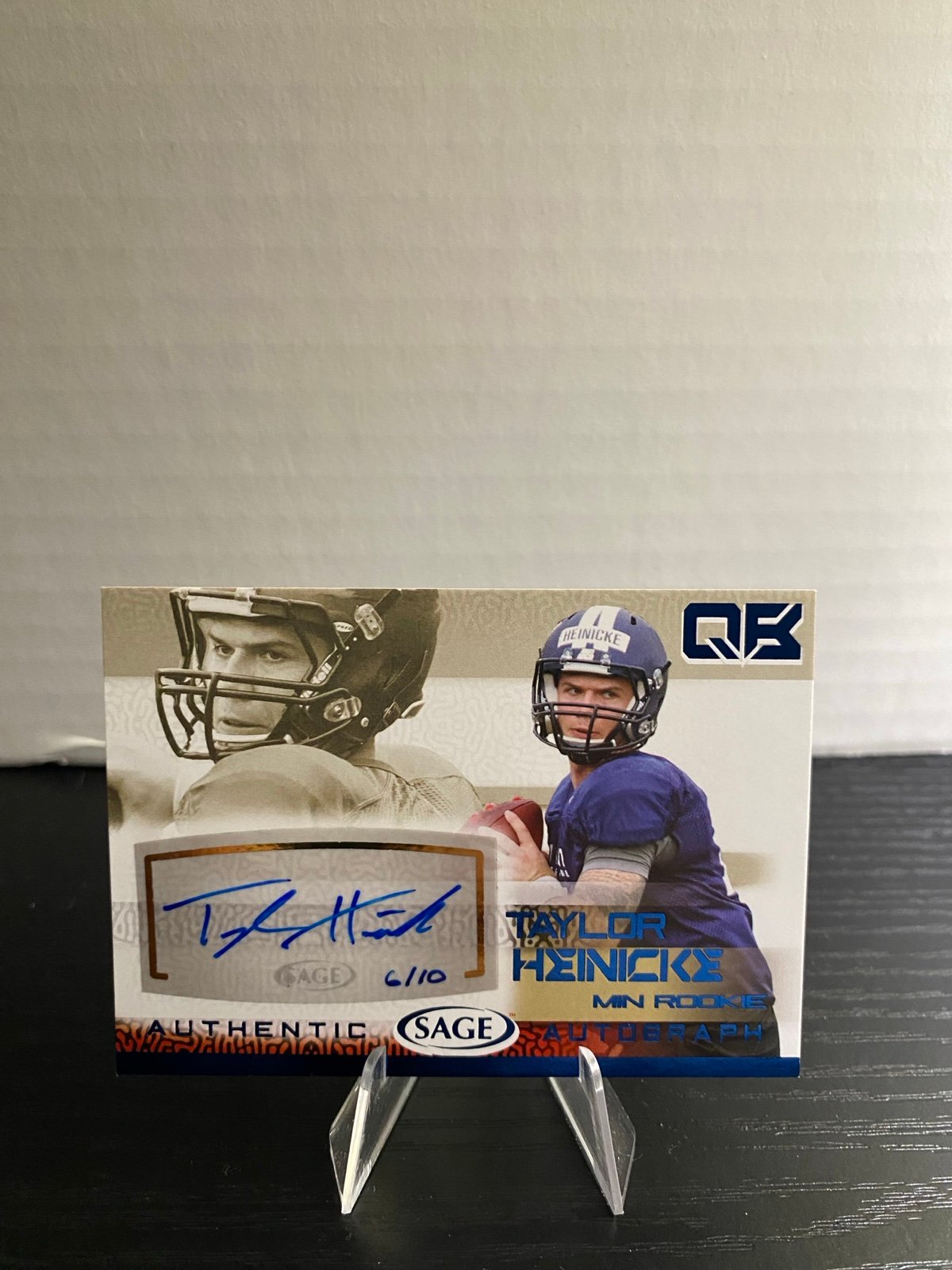 2015 Sage Authentic Taylor Heinicke Rookie Auto /10 #A29