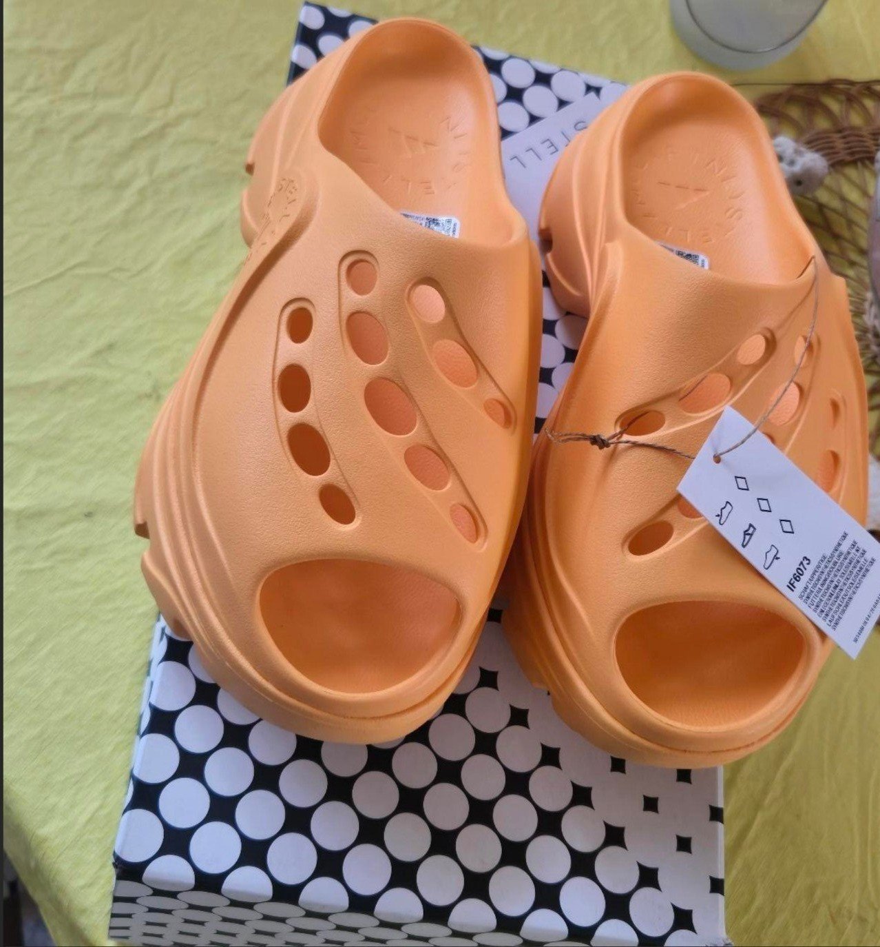 Adidas Stella McCartney Orange Clogs Brand New Deadstock