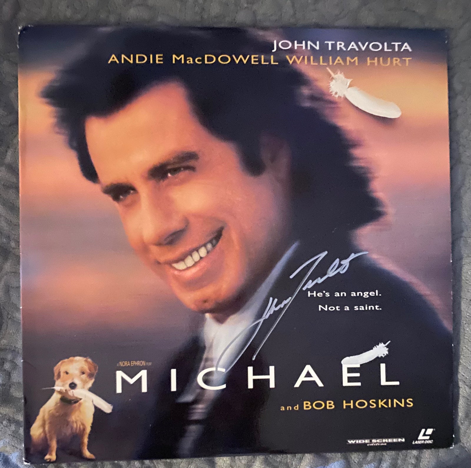 John Travolta Autographed - Michael laser disc