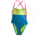Bodyglove Tati West Retro Colorblock Crisscross High One Piece Swimsuit Medium