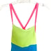 Bodyglove Tati West Retro Colorblock Crisscross High One Piece Swimsuit Medium